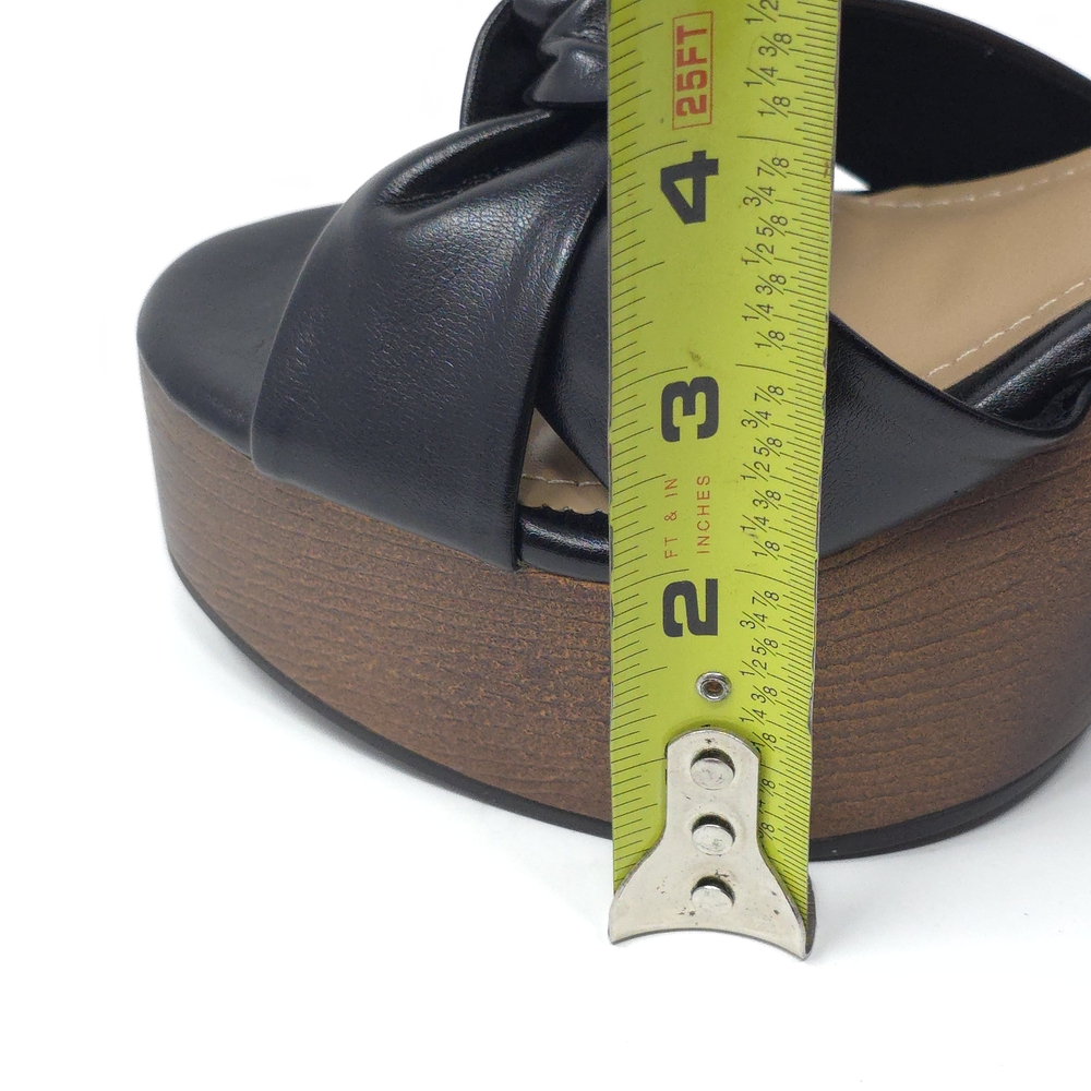 Journee Lorrica Black Knotted Platform Sandals Tru Comfort 9M - Picture 11 of 13